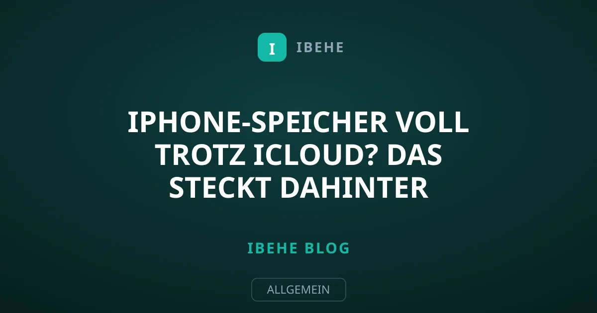 iPhone-Speicher voll trotz iCloud? Das steckt dahinter